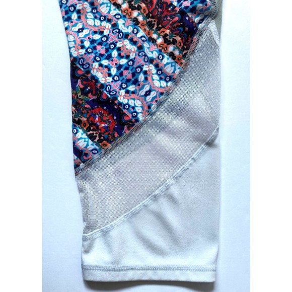 Athleta Leggings Women's Medium Multicolor Floral Mesh Capris - Picture 5 of 16